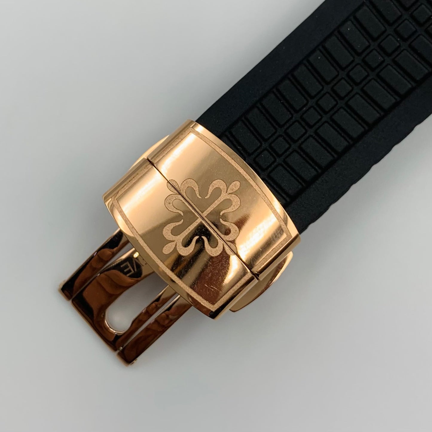 Patek White Dail Black Strap Watch