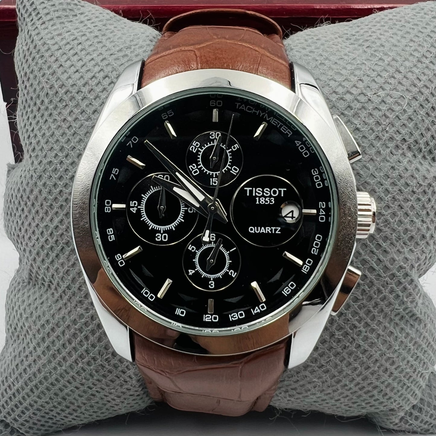 Tissot 1853 Silver Black Brown Watch