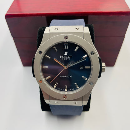 Silver Blue Dial Automatic Watch