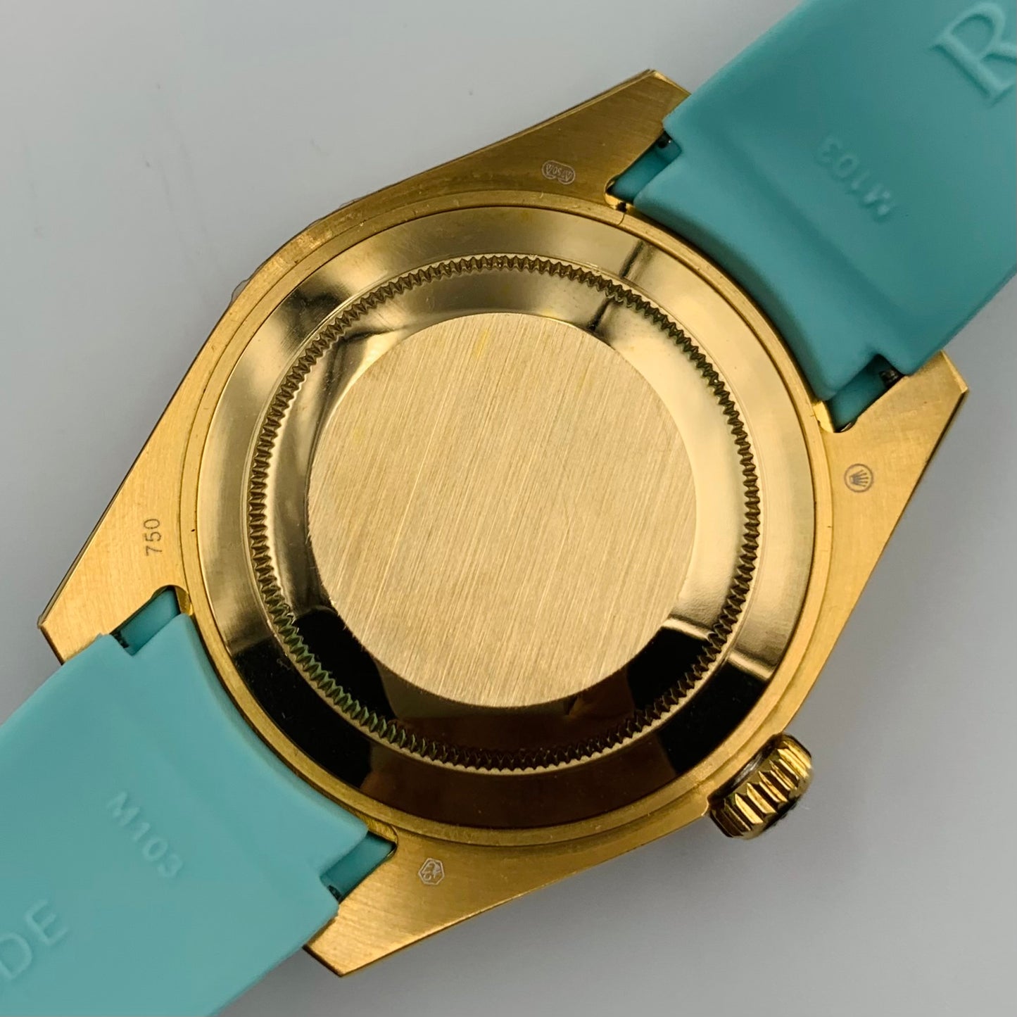 Rolx Skyblue Golden Watch