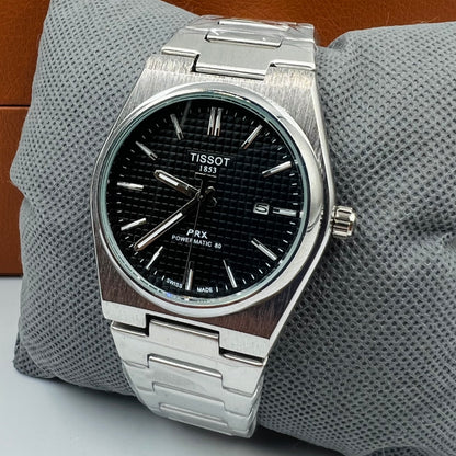 Tissot PRX Silver Black Watch