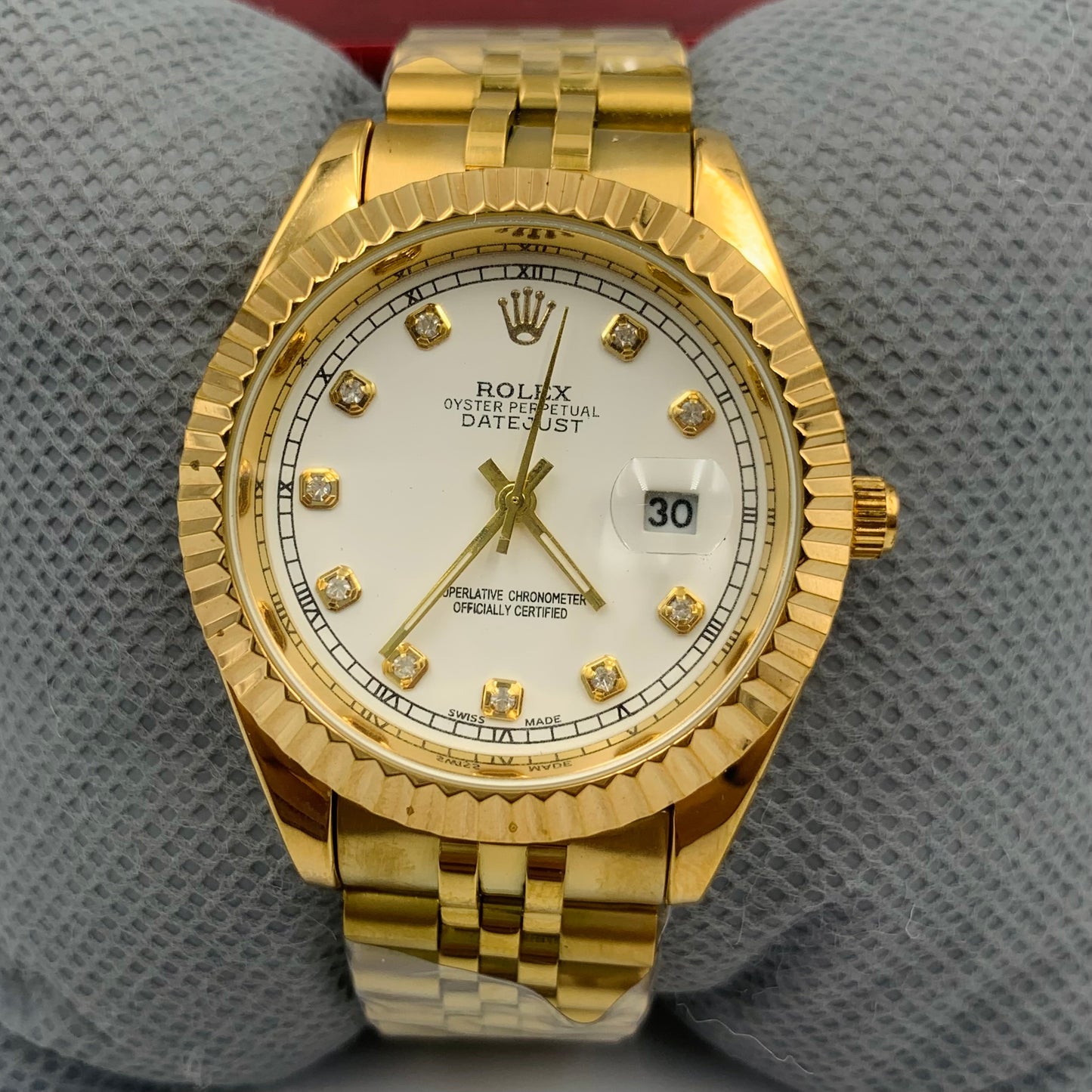 Rolx Full Golden White Jublie Datejust Watch