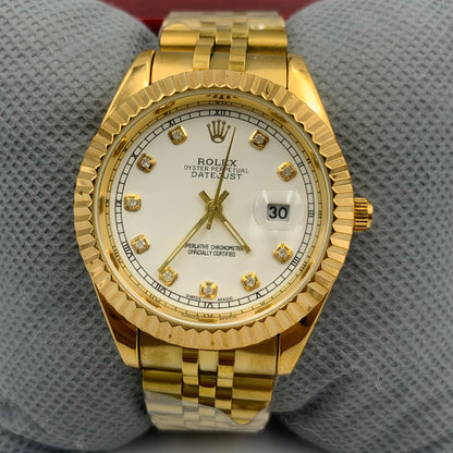 Rolx Full Golden White Jublie Datejust Watch