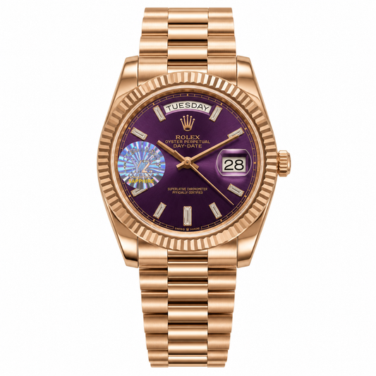 Master Rolx DayDate Copper Purple Automatic Watch