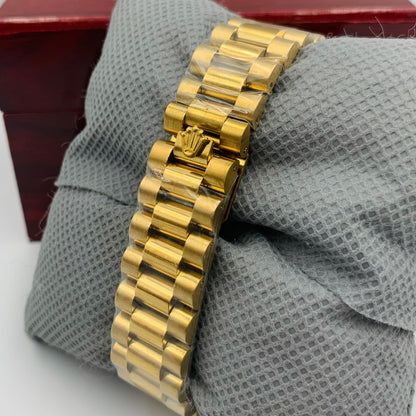 Rolx Milgauss Full Golden Black Datejust Watch