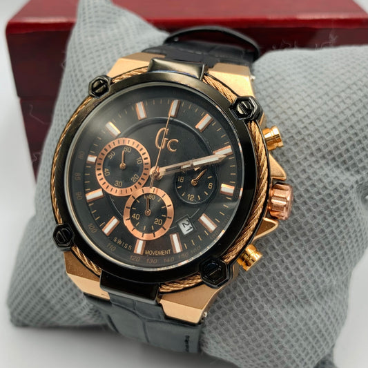 Gc Black Towtone Watch
