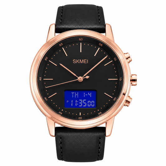 Skmei Black Rose Leather Original Watch