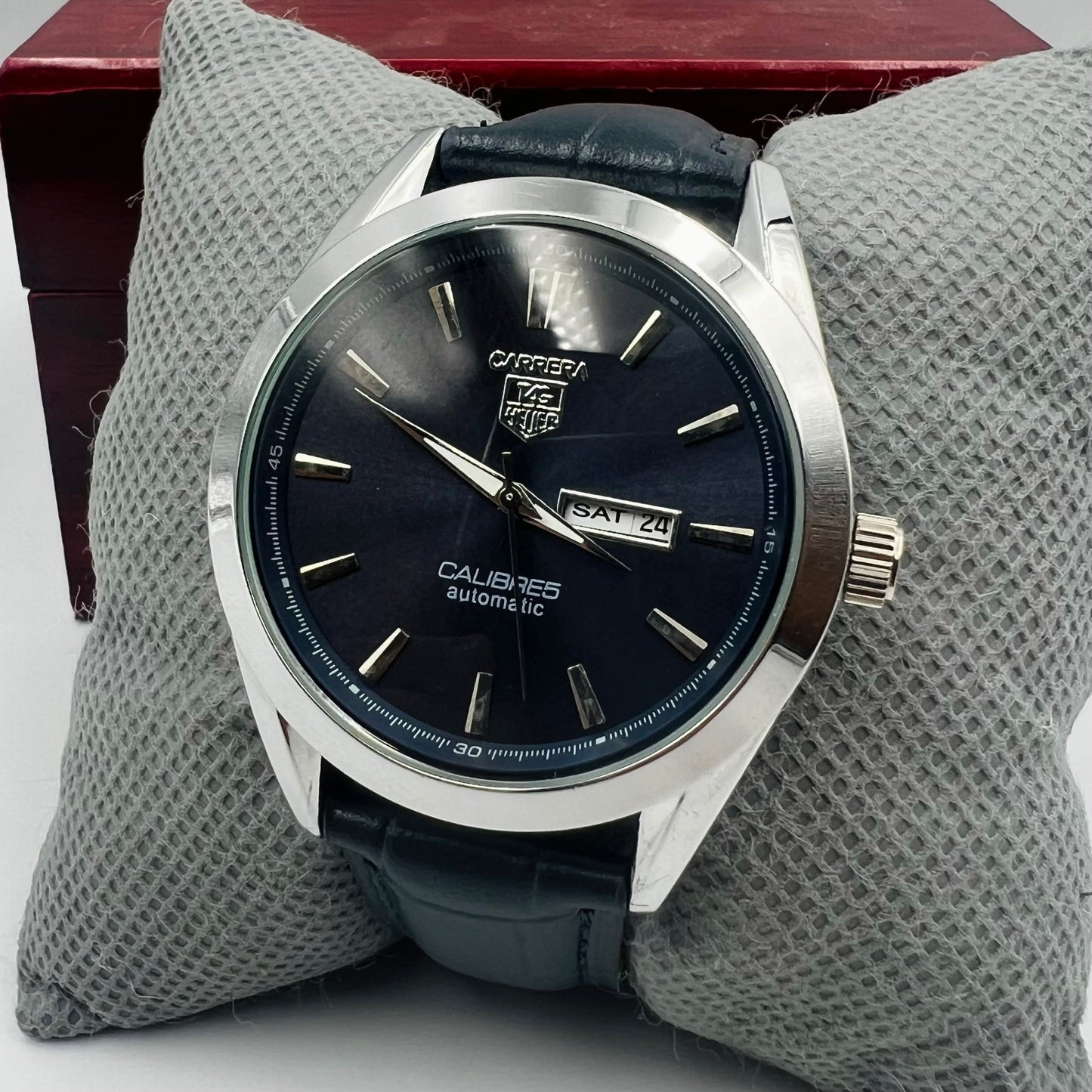 Tag Heuer Silver Blue DayDate Watch