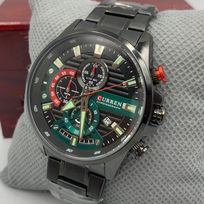 Curren Full Black Chrono Working Watch