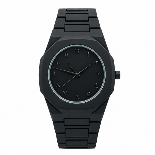 Aura Black Arabic Watch