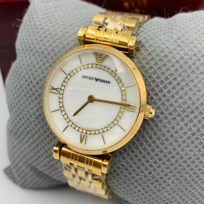 EMP Armani Full Golden Marble Ladies Watch