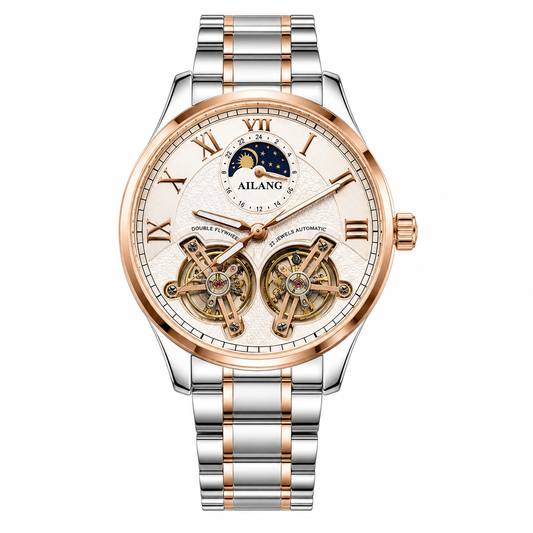 Master Ailang Original Double Tourbillon Automatic Twotone White Watch
