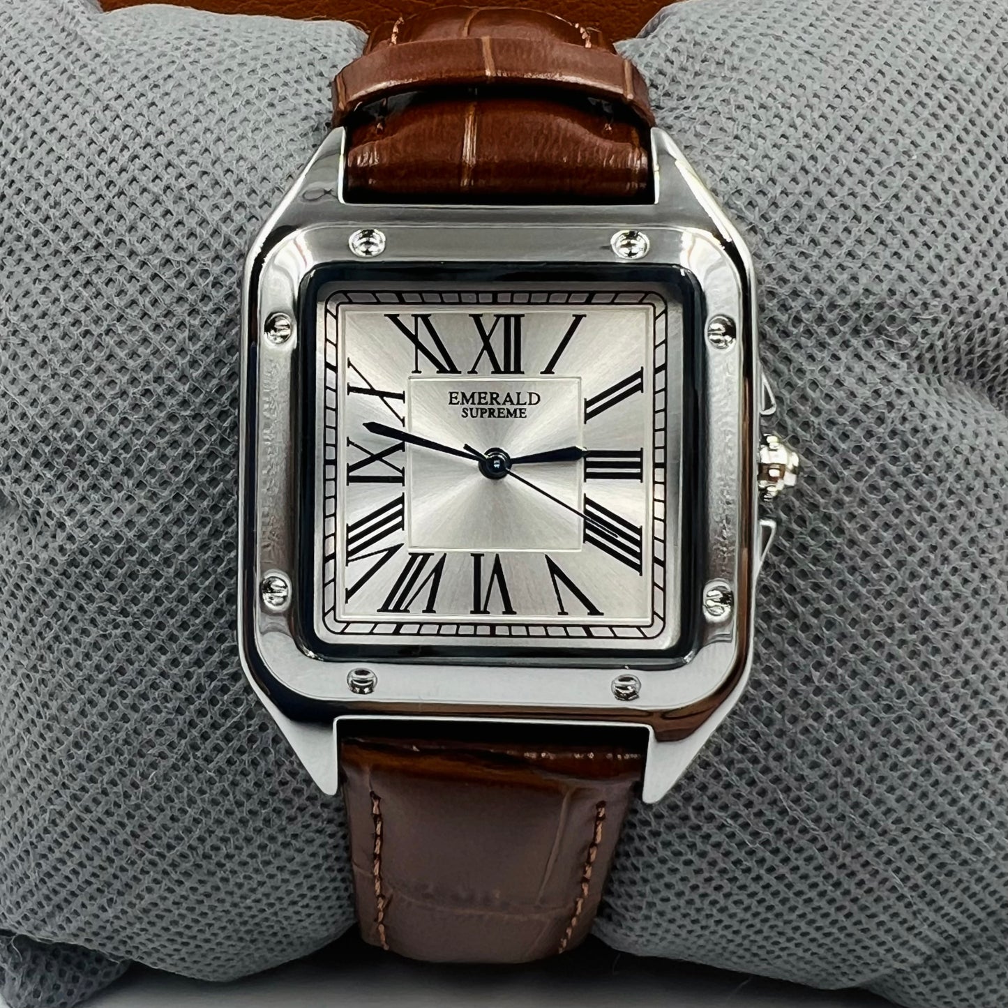 Emerald Silver Brown Watch