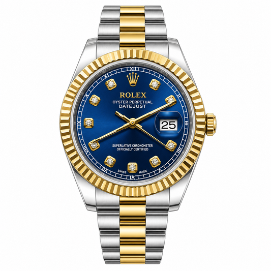 Rolx Datejust Twotone Blue Watch
