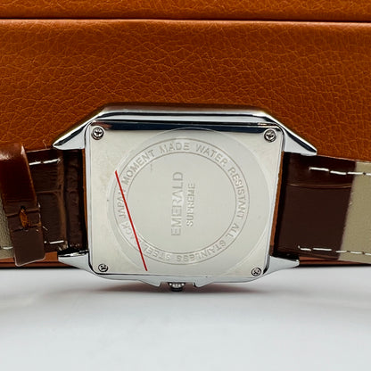 Emerald Silver Brown Watch