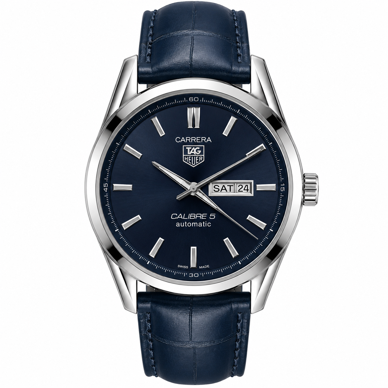 Tag Heuer Silver Blue DayDate Watch