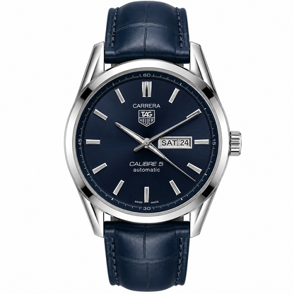 Tag Heuer Silver Blue DayDate Watch