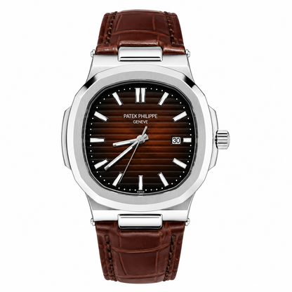 PP Strap Silver Brown Watch
