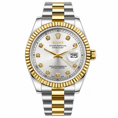 Rolx Datejust Twotone Silver Watch