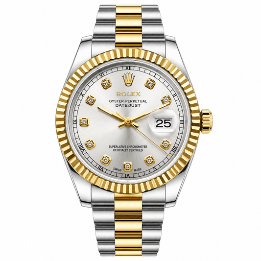 Rolx Datejust Twotone Silver Watch