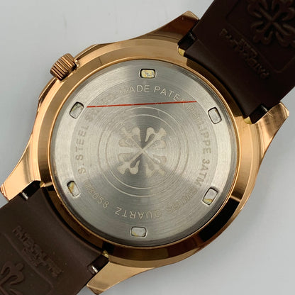 Patek Brown Dail Brown Strap Watch