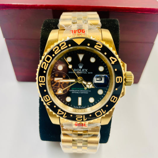 Master GMT Master Golden Balck Automatic Watch