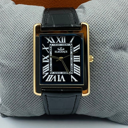 Elegance Golden Black Watch