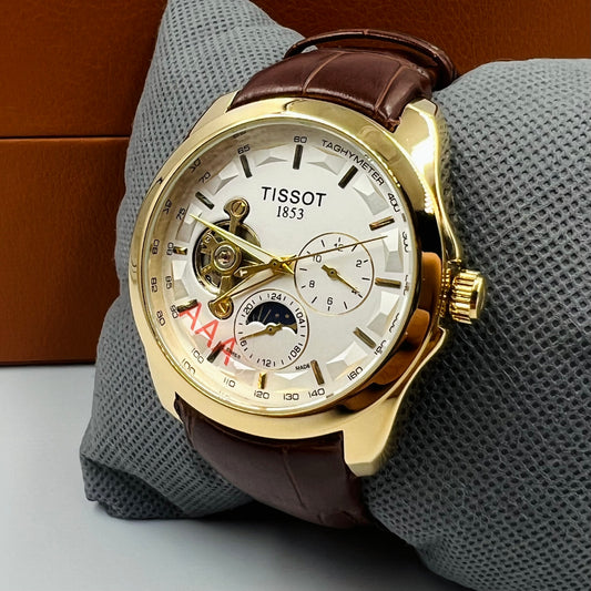 Tissot 1853 Automatic Golden White Brown Watch