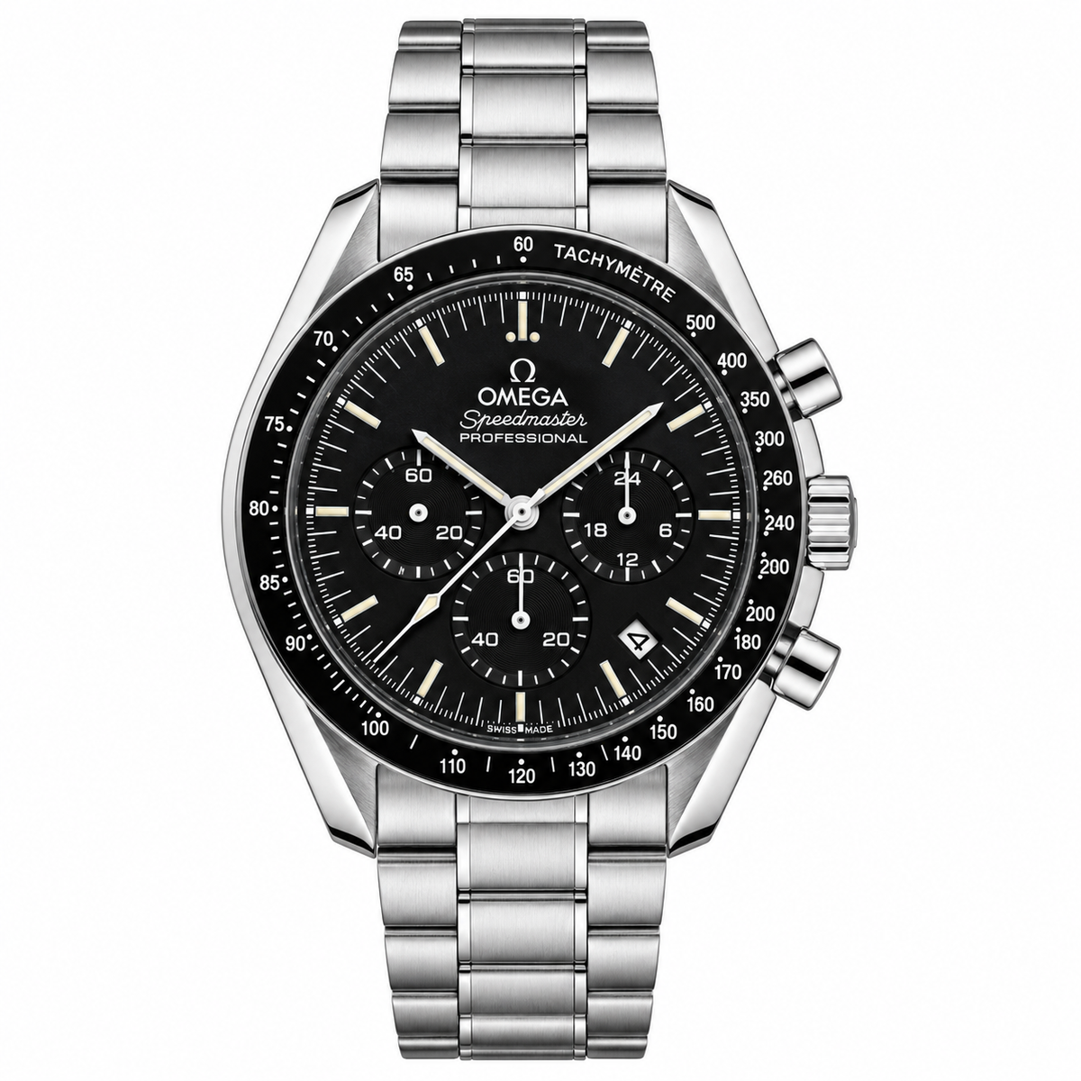 Omega Speedmaster Chronograph Simple Black Watch