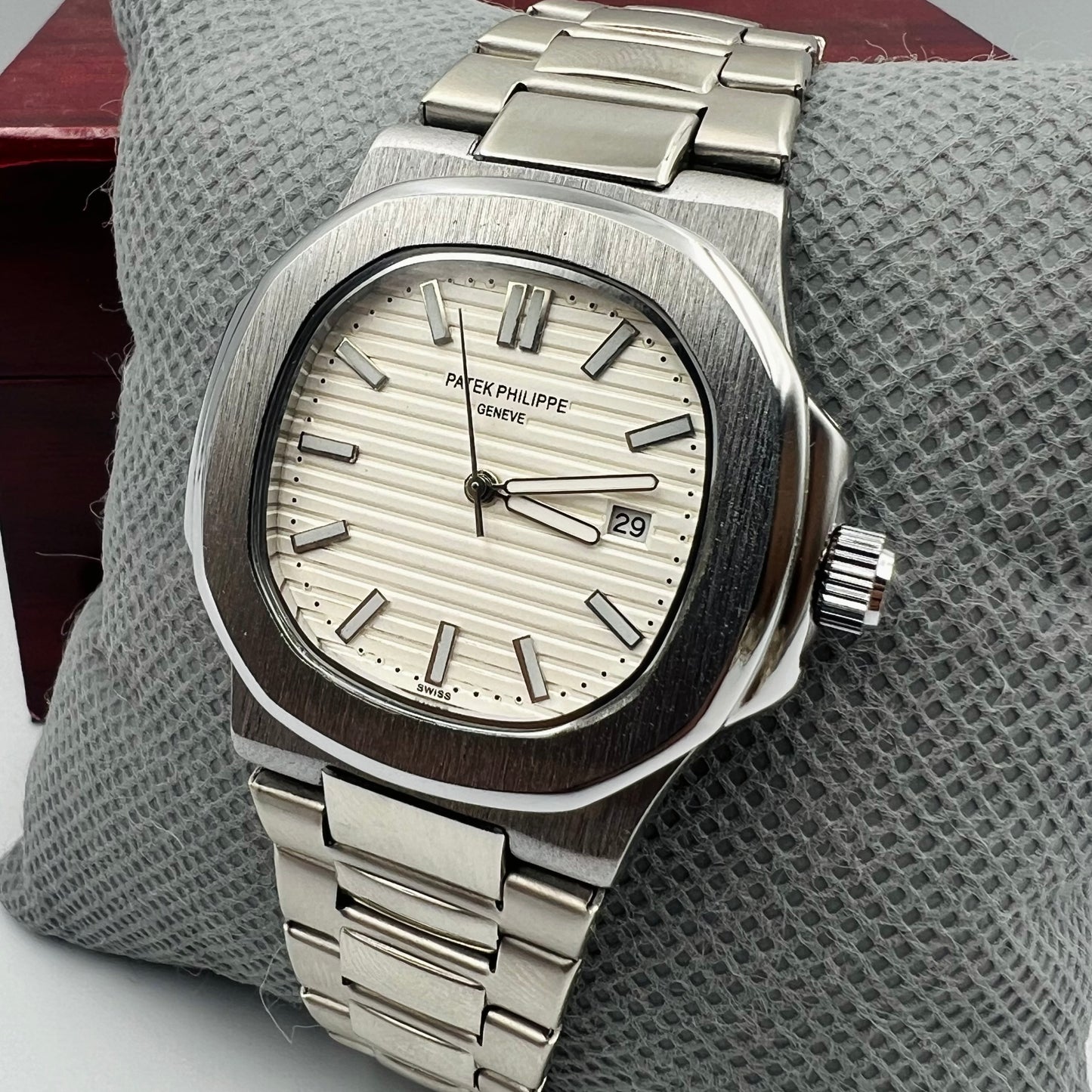 Patek Silver White Watch