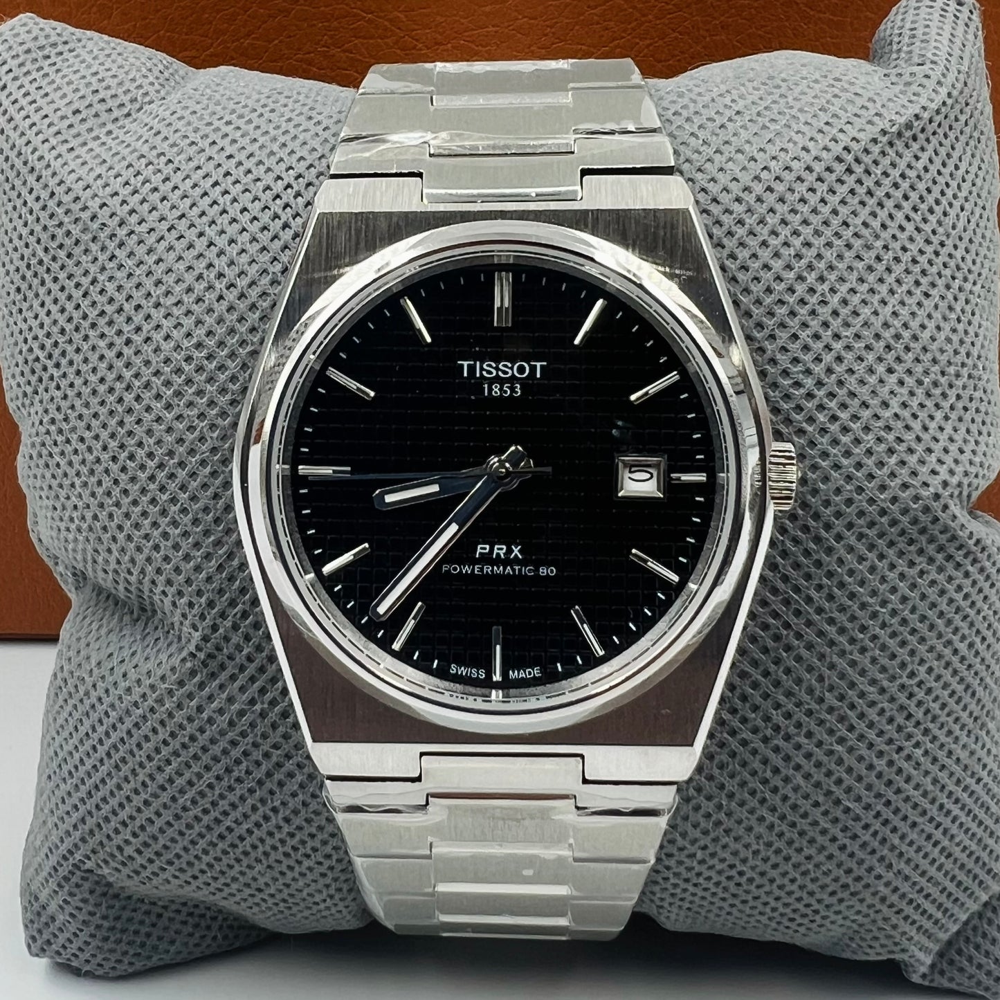Tissot PRX Silver Black Automatic Watch