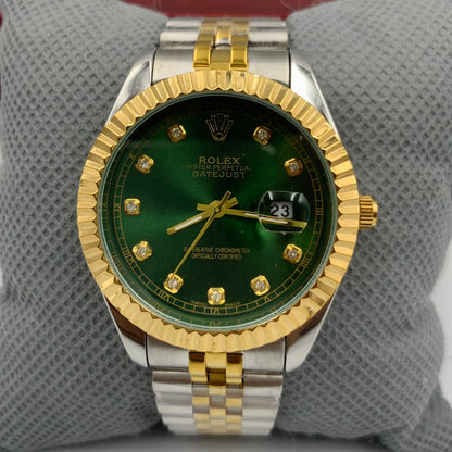 Rolx Twotone Green Jublie Datejust Watch