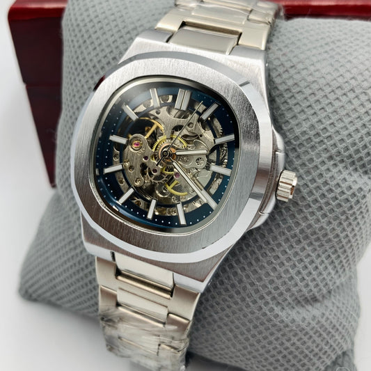 Bestwin Blue Silver Automatic Watch