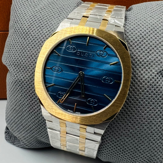 Gucci Twotone Blue Watch