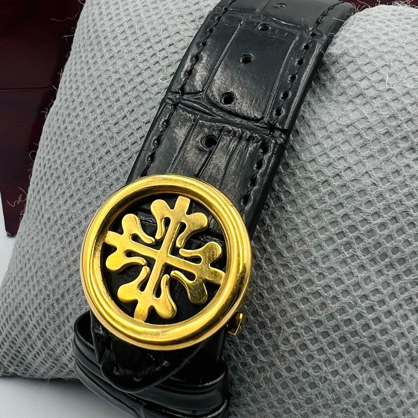 Patek Strap Golden Black Watch