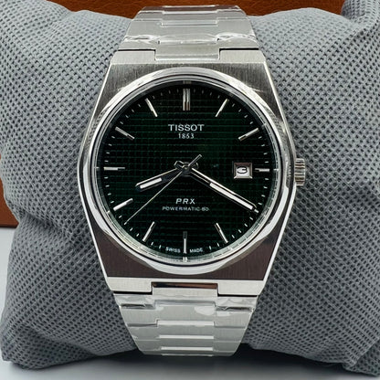 Tissot PRX Silver Green Automatic Watch