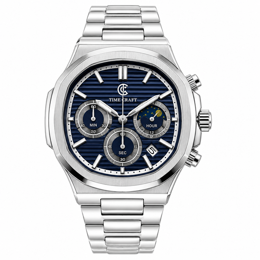 TimeCraft Chain Silver Blue Watch