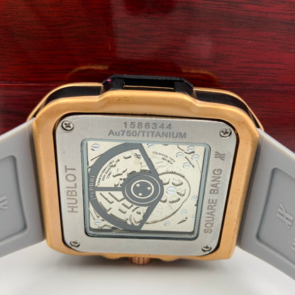 Hublot Square Bang Grey Dail Grey Strap Watch