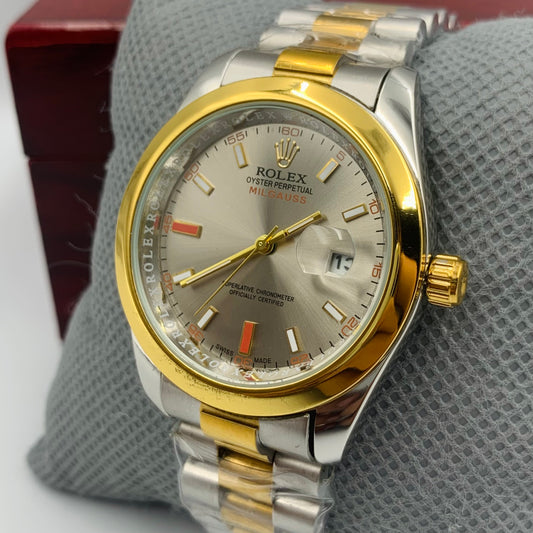 Rolx Twotone Grey Milgauss Watch