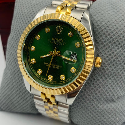 Rolx Twotone Green Jublie Datejust Watch