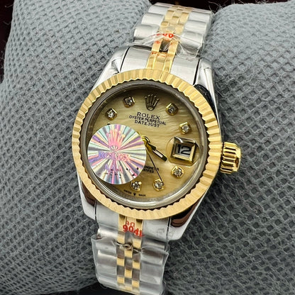 Rolx Ladies Twotone White Watch