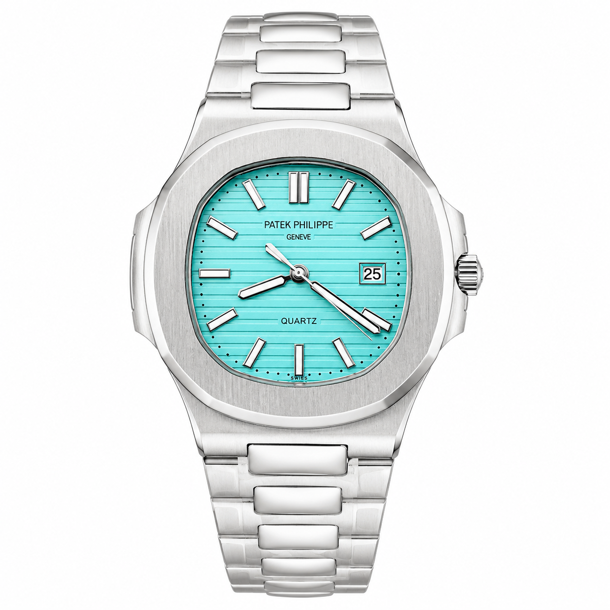 Master Patek Quartz Silver Tiffny Watch