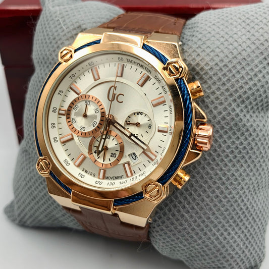 Gc White Twotone Watch