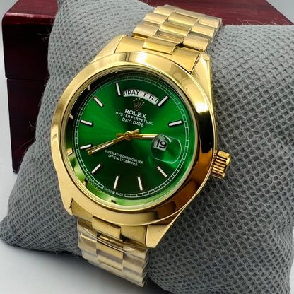 Rolx Green Full Golden DayDate Watch