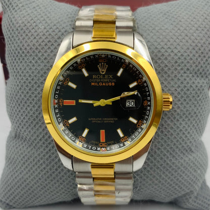 Rolx Twotone Black Milgauss Watch