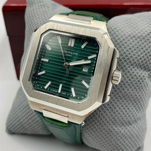Patek Geneve Green Dail Green Strap Watch