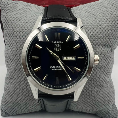 Tag Heuer Silver Black DayDate Watch
