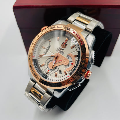 Tag Grand Carrera Twotone White Copper Chronograph Working Wa