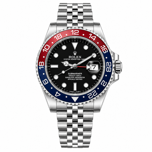GMT Silver Pepsi Watch