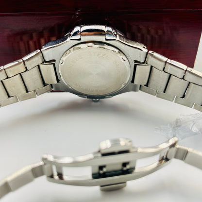 Silver Black Oyster Watch